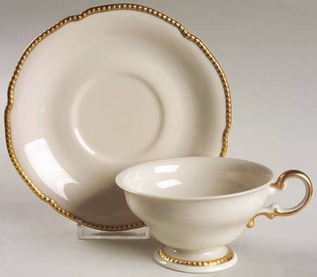 Sovereign Footed Cup & Saucer Set by Castleton (USA)