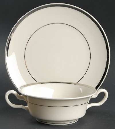 St. Regis Footed Cream Soup Bowl & Saucer Set