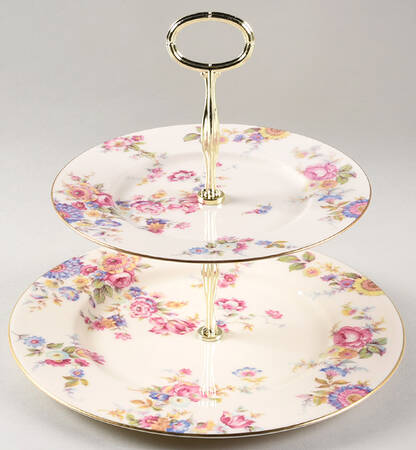 Sunnybrooke 6 5/8"-10"  2 Tiered Serving Tray (Dp, Sp) HC
