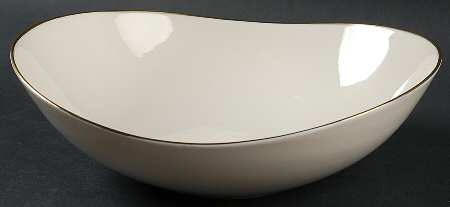 Symmetra (Gold) 9" Oval Vegetable Bowl