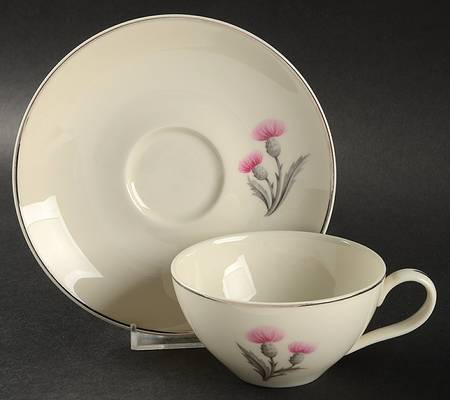 Thistle Flat Cup & Saucer Set