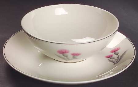 Thistle Flat Cream Soup Bowl & Saucer Set