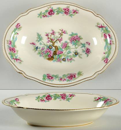 Tree of India 11" Oval Vegetable Bowl