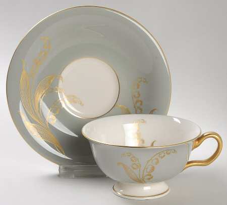 Valmere Grey Footed Cup & Saucer Set