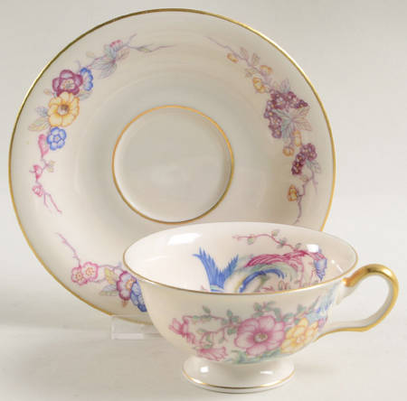 Venetian Footed Cup & Saucer Set