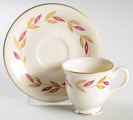 Victoria Footed Cup & Saucer Set by Castleton (USA)