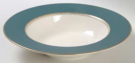 Windermere Green Rim Soup Bowl