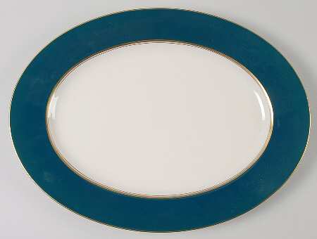 Windermere Green 15" Oval Serving Platter by Castleton (USA)