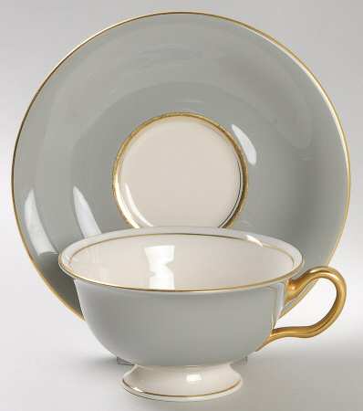 Windermere Grey Footed Cup & Saucer Set