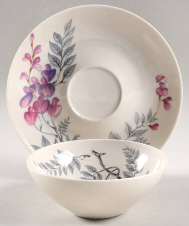 Wisteria Flat Cream Soup Bowl & Saucer Set