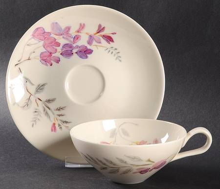 Wisteria Flat Cup & Saucer Set