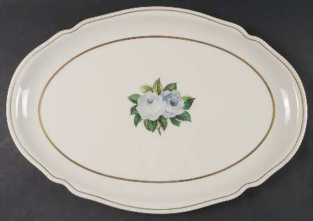 York Rose 19" Oval Serving Platter by Castleton (USA)