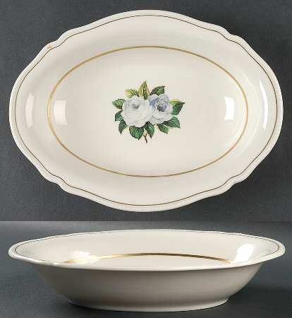 York Rose 11" Oval Vegetable Bowl