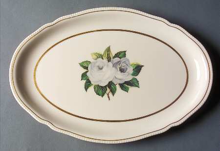 York Rose 13" Oval Serving Platter