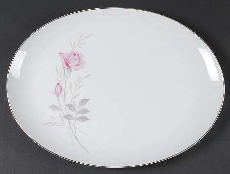 American Rose 14" Oval Serving Platter