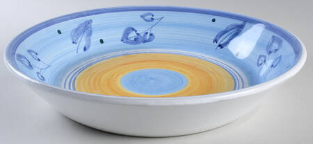 Azzurro 14" Large Salad Serving Bowl
