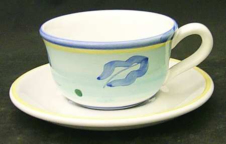 Azzurro Flat Cup & Saucer Set