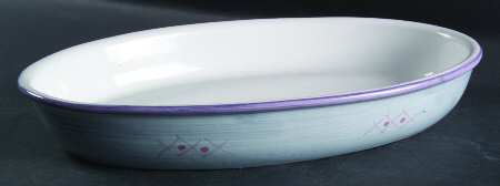 Marina (Blue&Lavender) 13" Oval Baker