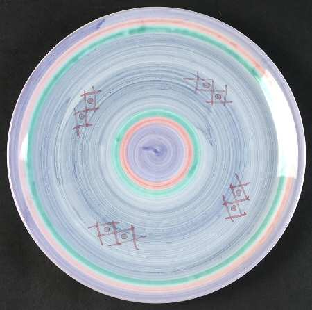 Marina (Blue&Lavender) Luncheon Plate