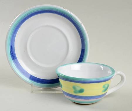 Carousel Flat Demitasse Cup & Saucer Set