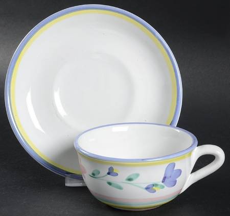 Giardino Flat Cup & Saucer Set