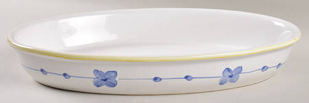 Marina (Blue&Yellow) Large Oval Baker