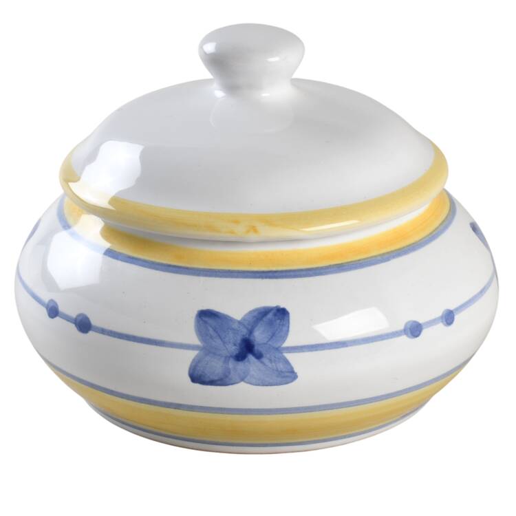 Marina (Blue&Yellow) Sugar Bowl & Lid