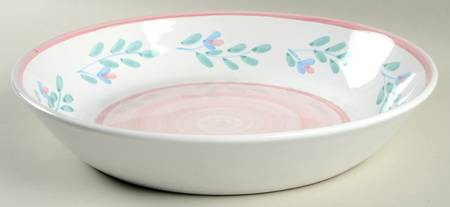 Pink Garland 14" Large Salad Serving Bowl