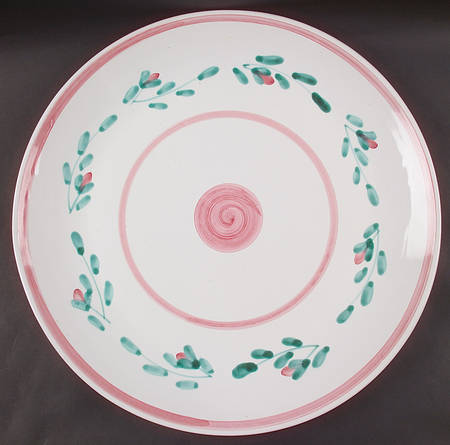 Pink Garland 17" Chop Plate (Round Platter)