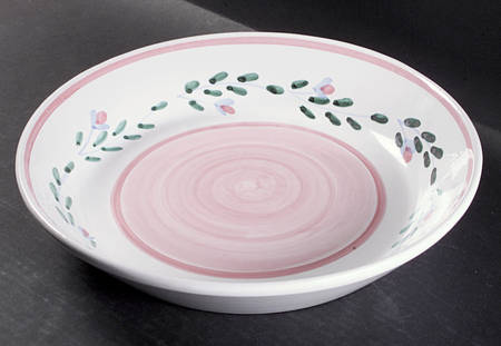 Pink Garland 14" Pasta Serving Bowl