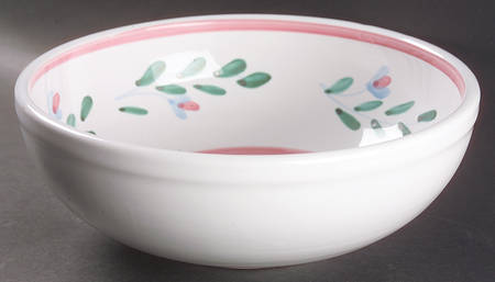 Pink Garland 10" Round Vegetable Bowl