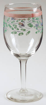 Pink Garland 8 Oz Glassware Wine by Caleca
