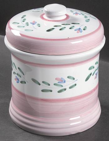 Pink Garland Small Canister & Lid