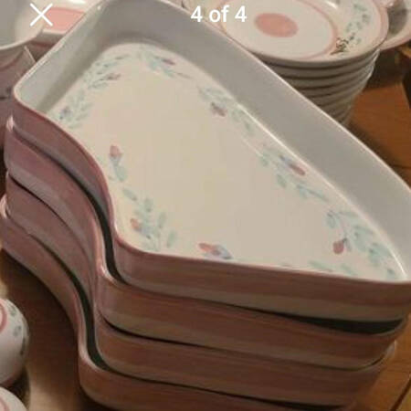 Pink Garland Lazy Susan-Side Dish