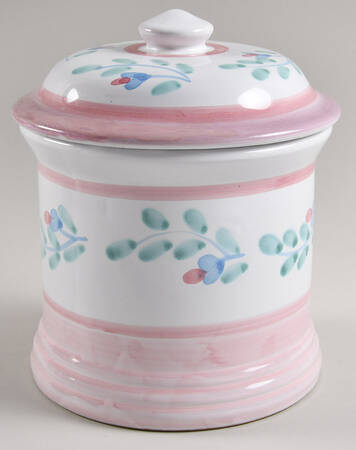 Pink Garland Small Canister & Lid