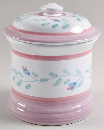 Pink Garland Medium Canister & Lid