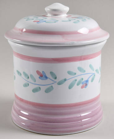 Pink Garland Large Canister & Lid