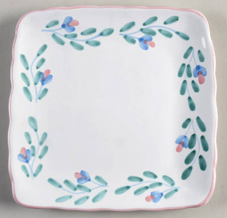 Pink Garland 8" Square Tray
