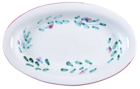 Pink Garland 10" Oval Serving Platter