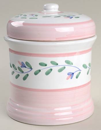 Pink Garland Extra Large Canister & Lid