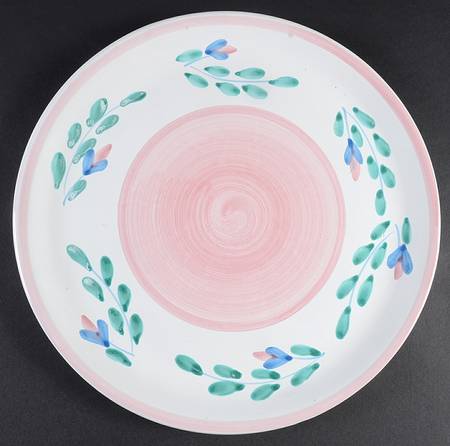 Pink Garland 12" Chop Plate (Round Platter)
