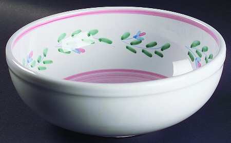 Pink Garland 10" Large Salad Serving Bowl