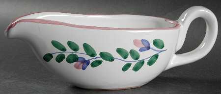 Pink Garland Gravy Boat