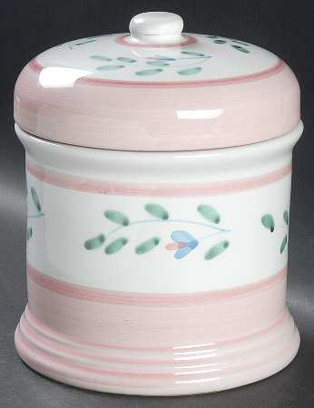 Pink Garland Large Canister & Lid