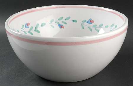 Pink Garland 11" Large Salad Serving Bowl
