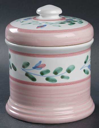 Pink Garland Medium Canister & Lid