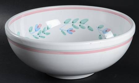 Pink Garland 13" Large Salad Serving Bowl