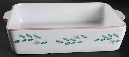 Pink Garland 12" Rectangular Baker