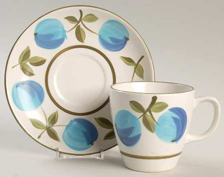 Longchamp Blu Flat Cup & Saucer Set