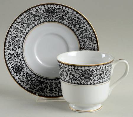 Castile Footed Cup & Saucer Set by Carriage House